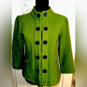 L.A.L. Green & Black Wool Blazer